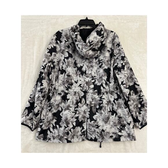 Isaac Mizrahi Windbreaker Jacket XL Lightweight Gray Black - Picture 2 of 8